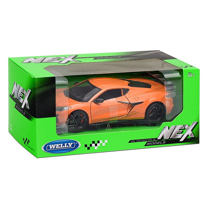 Фото к товару Машинка 1:24 Chevrolet Corvette Z06, оранжевый Машинка 1:24 Chevrolet Corvette Z06, оранжевый