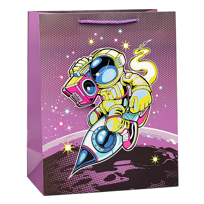 Фото к товару Пакет подарочный 00-6359 "Energetic astronaut" 26х32х12 см Пакет подарочный 00-6359 "Energetic astronaut" 26х32х12 см