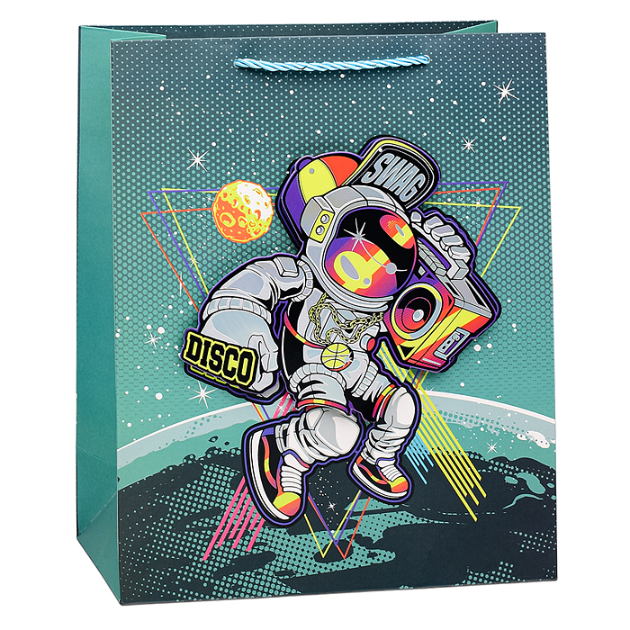 Фото к товару Пакет подарочный 00-6359 "Energetic astronaut" 26х32х12 см Пакет подарочный 00-6359 "Energetic astronaut" 26х32х12 см