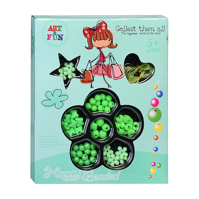 Набор создание украшений 7102Е4 "Зеленые бусины" в коробке Набор создание украшений 7102Е4 "Зеленые бусины" в коробке
