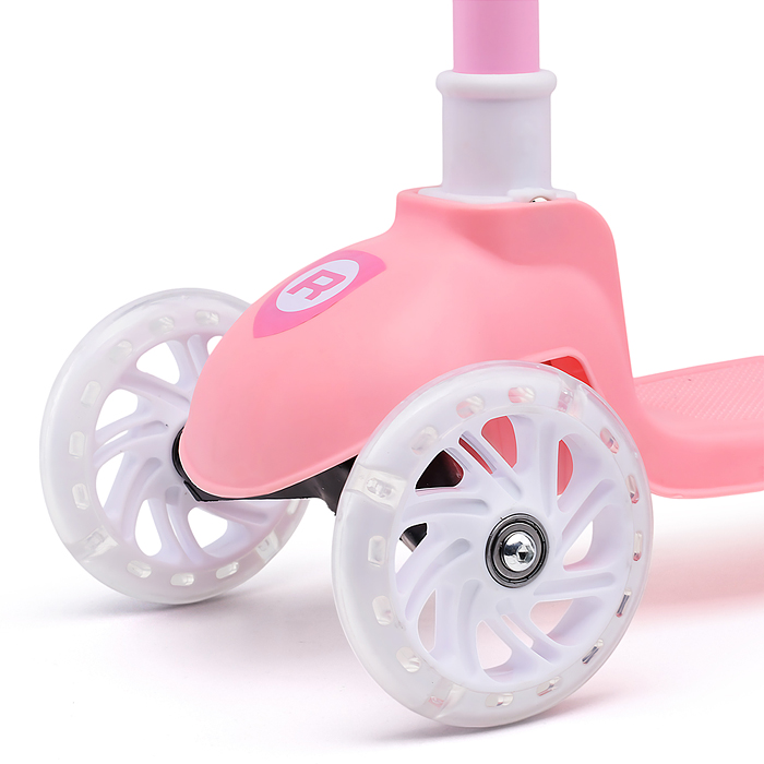 Фото к товару Самокат трёхколёсный ROCKET колёса PU, цвет розовый Самокат трёхколёсный ROCKET колёса PU, цвет розовый