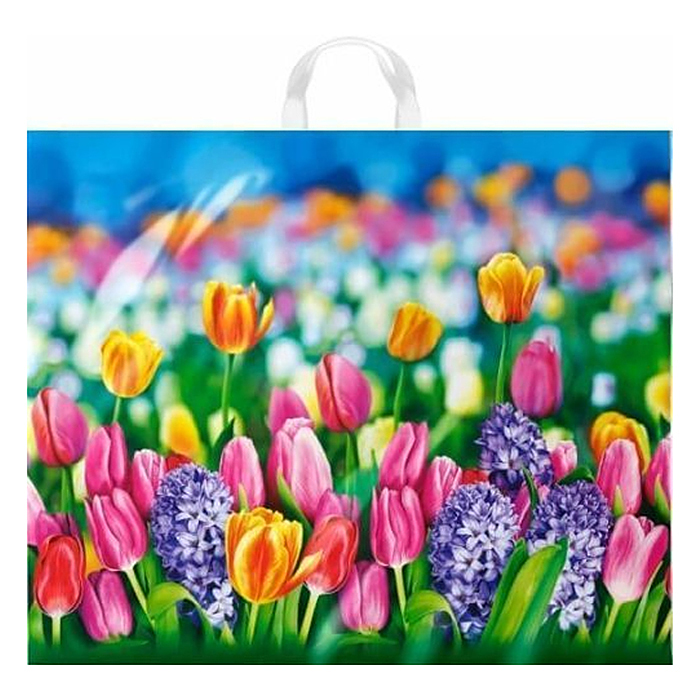 Пакет ПЭ с петлевой ручкой 60х50+6см (Цветочный базар) Пакет ПЭ с петлевой ручкой 60х50+6см (Цветочный базар)