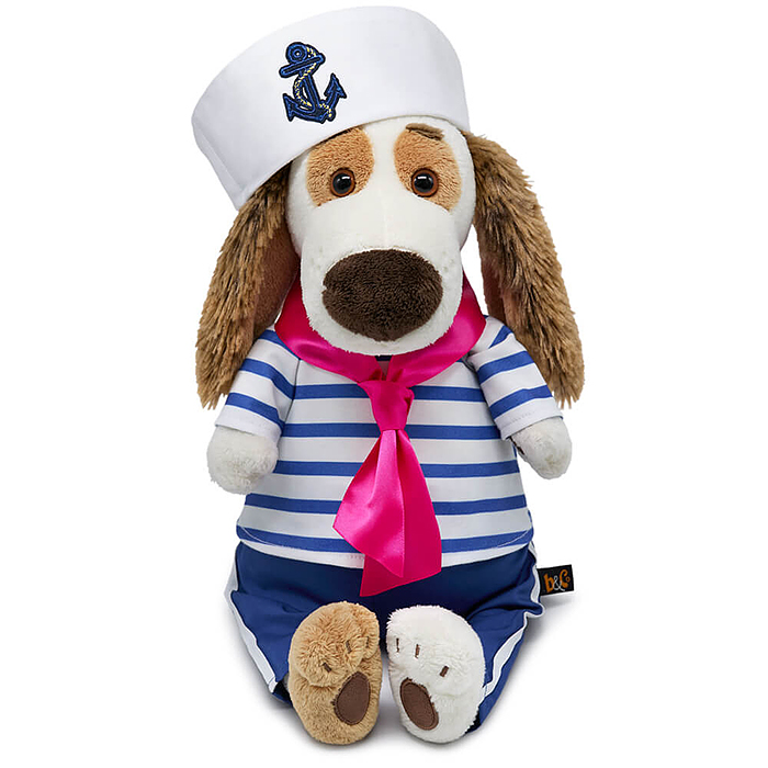 Собака Бартоломей в матросском костюме