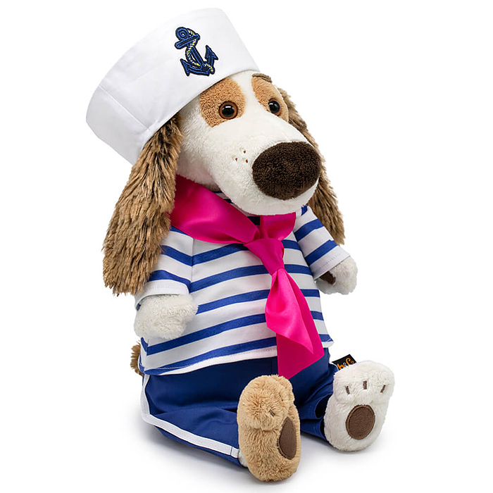 Собака Бартоломей в матросском костюме