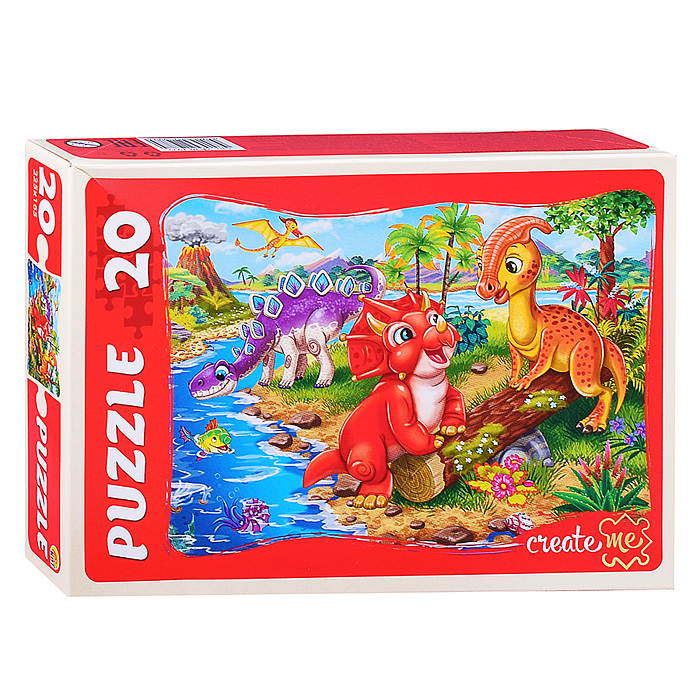 Макси-пазлы 20 "Милые динозавры  №1"