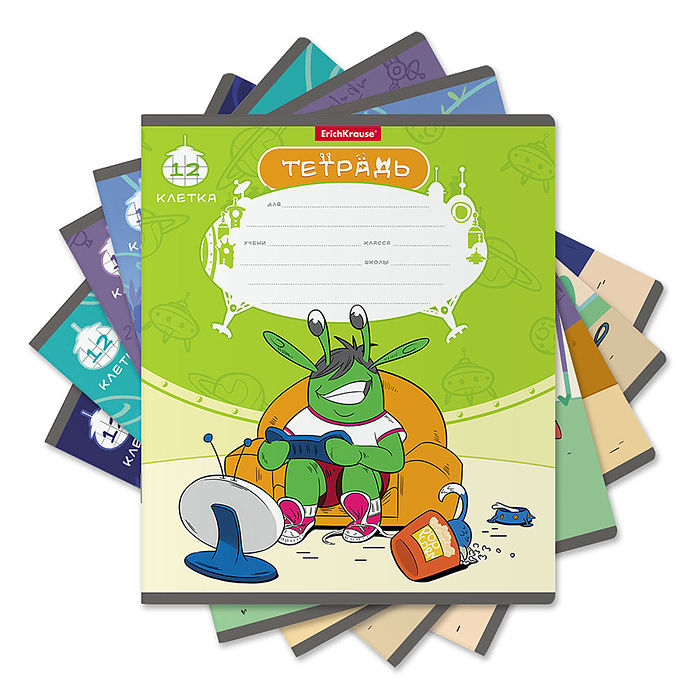 Тетрадь 12л. клетка "Монстрики" Тетрадь 12л. клетка "Монстрики"