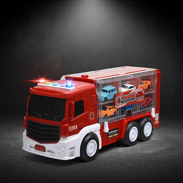 Фото к товару Трек-Трейлер SJ685A-1 "Пожарный" в коробке Трек-Трейлер SJ685A-1 "Пожарный" в коробке