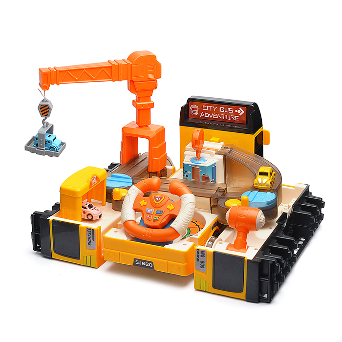 Фото к товару Автобус-Трек SJ680B-1 "Строитель" в коробке Автобус-Трек SJ680B-1 "Строитель" в коробке