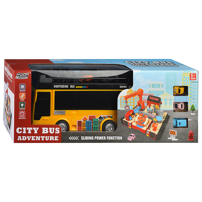 Фото к товару Автобус-Трек SJ680B-1 "Строитель" в коробке Автобус-Трек SJ680B-1 "Строитель" в коробке