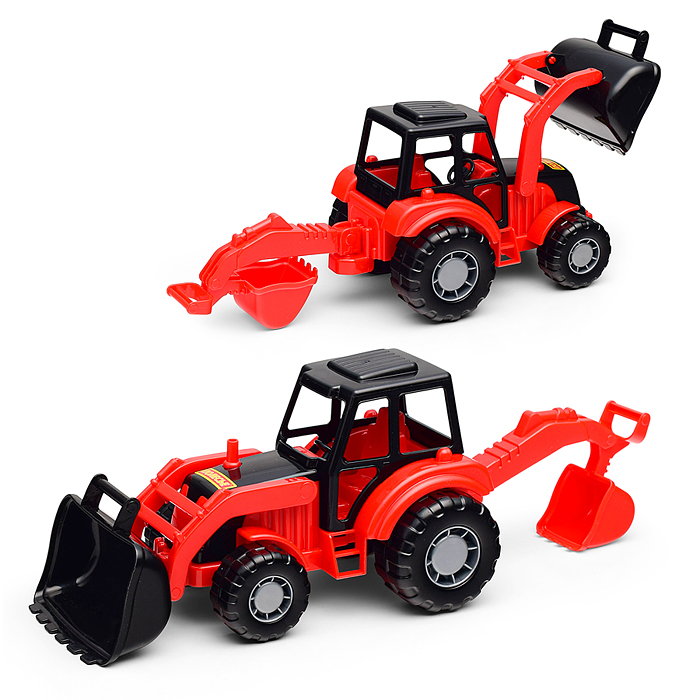 Мастер, трактор-экскаватор (красно-чёрный) (в сеточке) Мастер, трактор-экскаватор (красно-чёрный) (в сеточке)