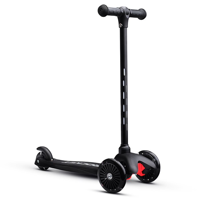 Фото к товару Самокат 3-х колесный ROCKET,колеса PU со светом, светящаяся стойка, ABEC 7, черный Самокат 3-х колесный ROCKET,колеса PU со светом, светящаяся стойка, ABEC 7, черный