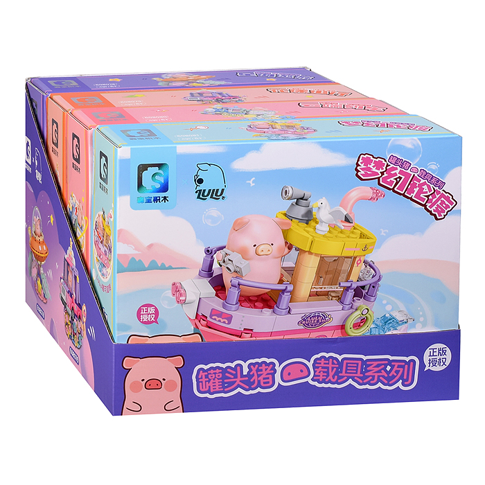 Конструктор 608078-608081 "Приключения свинки" в коробке