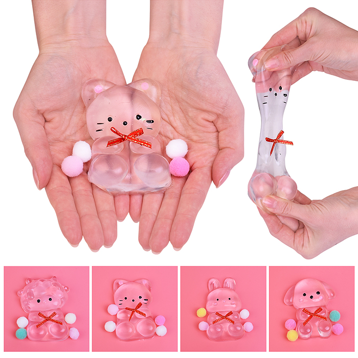 Игрушка-антистресс 00-6516 "Хрустально-прозрачный котик"