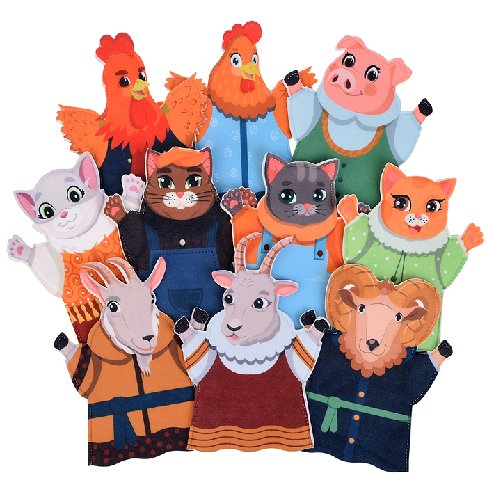 Театр на руку печать "Кошкин дом" Театр на руку печать "Кошкин дом"