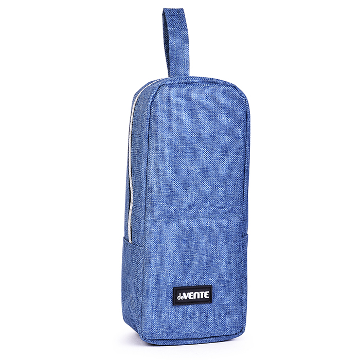 Пенал "Private" 21x9x6 см, прямоугольный вертикальный для 60 предметов, текстильный, на мол