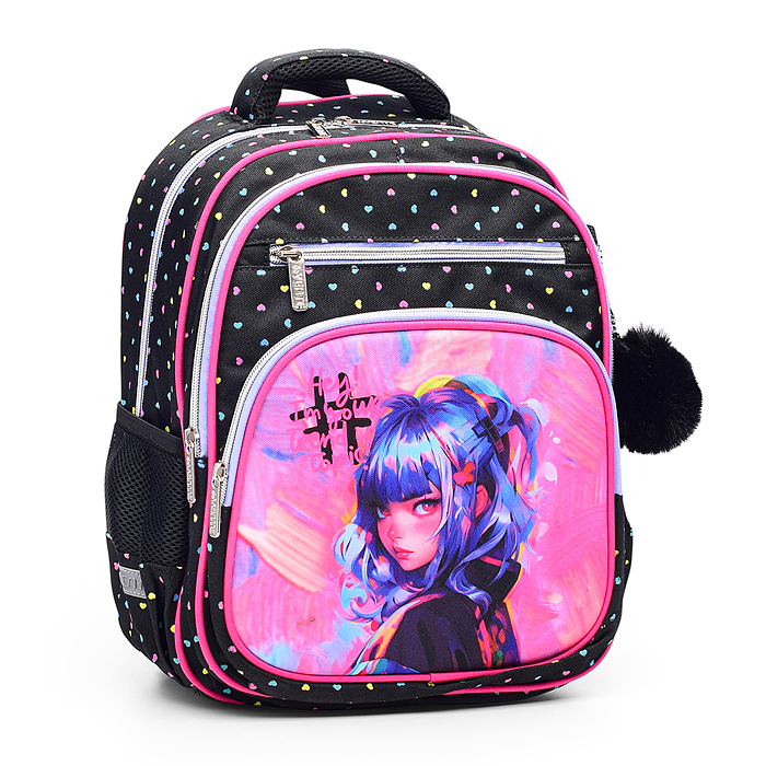 Рюкзак "Grade. Hey Girl" школьный жесткий 37x28x16 см (16 л) вес 700 г, 1 отделение на молн