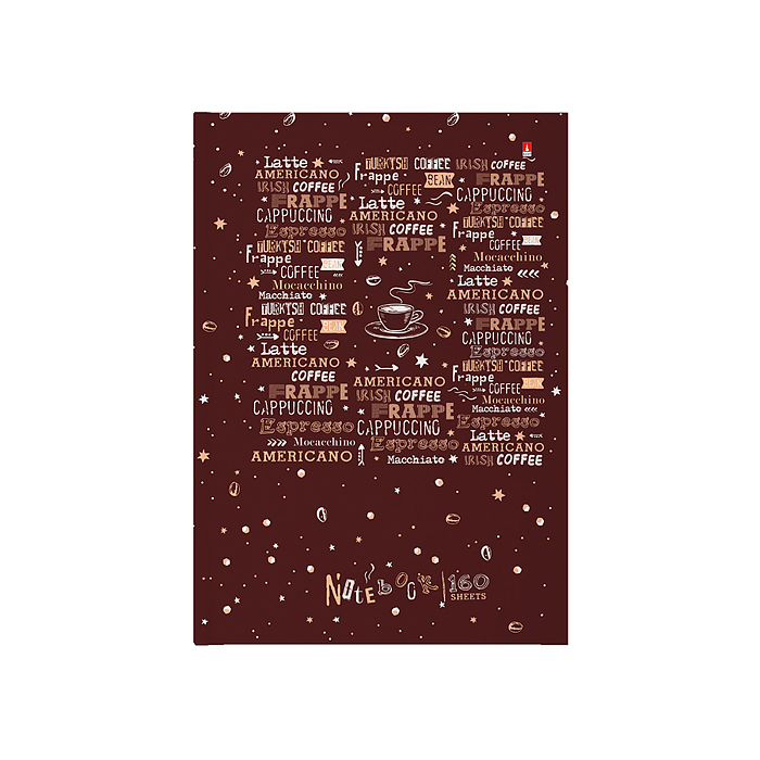 Блокнот-престиж А5. 160 л. "Coffee Time"