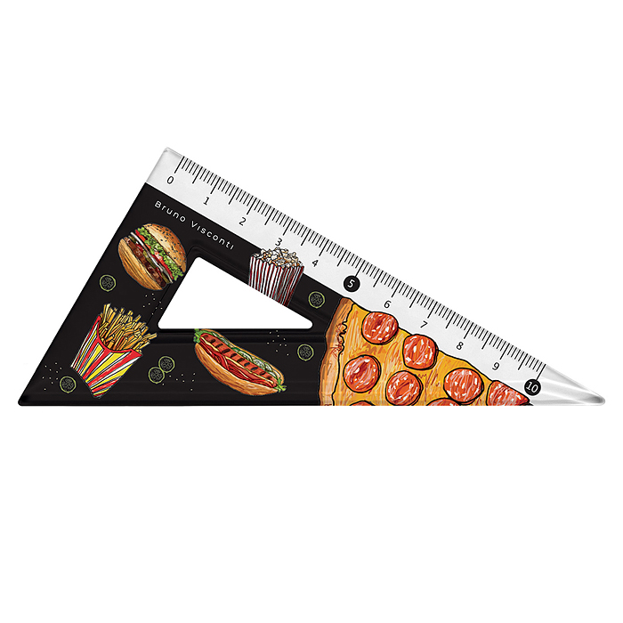 Треугольник пластиковый "HappyGraphix. Гамбургер", 30 градусов