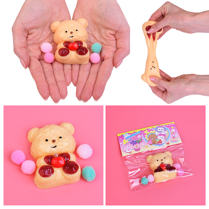 Игрушка-антистресс 00-6519 "Кремовый мишка"