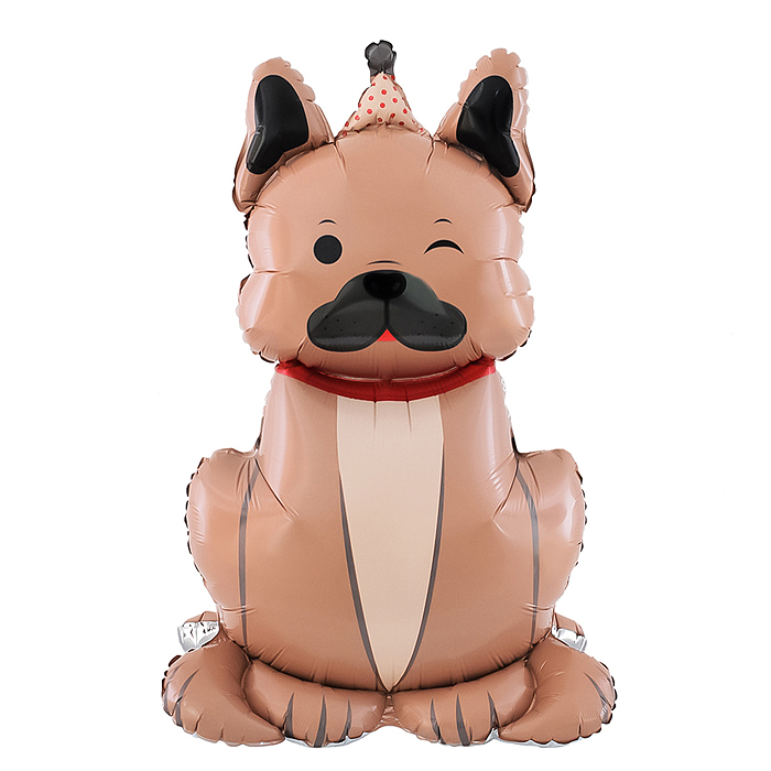 Шар 3D (39''/99 см) Бульдог в колпачке, 1 шт. в уп. Шар 3D (39''/99 см) Бульдог в колпачке, 1 шт. в уп.