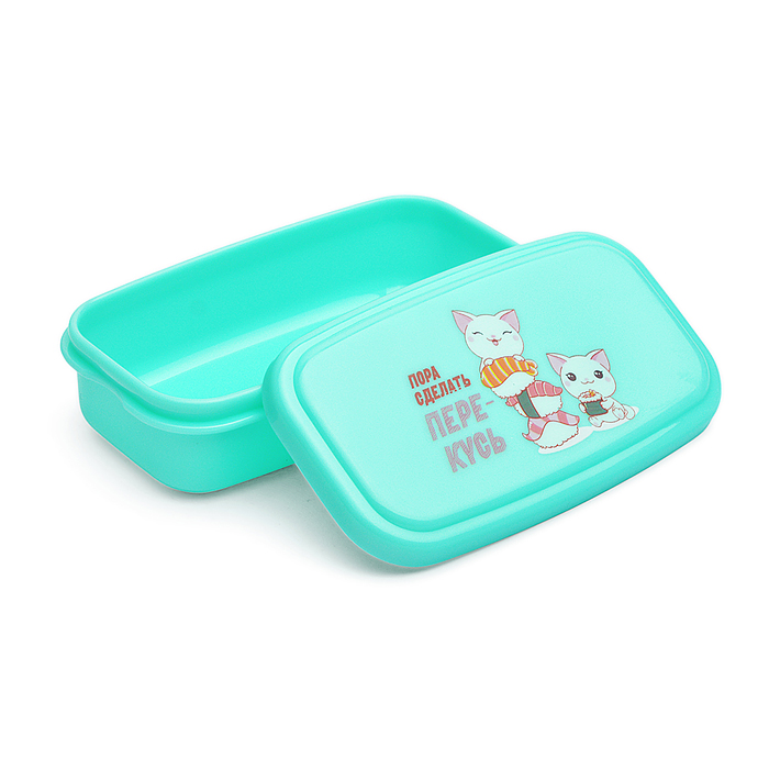 Фото к товару Ланчбокс "Перекусь" 105x57x30 мм, 95 мл, для школьных завтраков, перекусов Ланчбокс "Перекусь" 105x57x30 мм, 95 мл, для школьных завтраков, перекусов