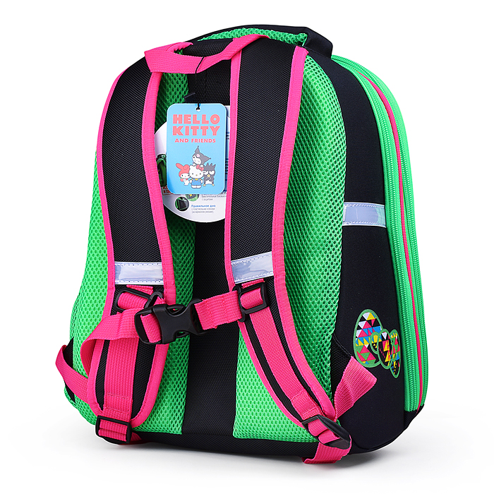 Рюкзак каркасный, Hello Kitty, Neon формованный из полимеров, материал: нейлон, полиэстер, полно