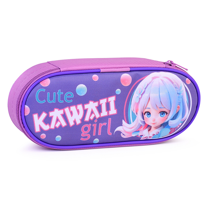 Пенал-косметичка объемный, жесткий, печать на ткани "Очаровательная малышка" 2025