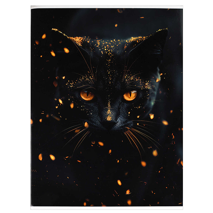 Тетрадь-перевертыш, 80 л. клетка "Кот-маг" 210 х 297 мм, А4 мягкий переплёт