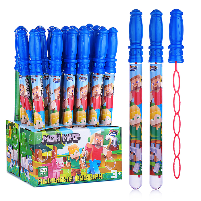 Мыльные пузыри "Майнкрафт" 120мл, в колбе