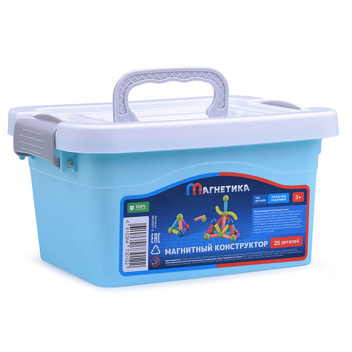 Фото к товару Конструктор магнитный MG0001-1 "Палочки и шарики-1" (25 дет.) в ящике Конструктор магнитный MG0001-1 "Палочки и шарики-1" (25 дет.) в ящике