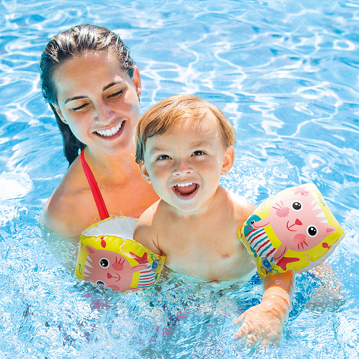 Фото к товару Нарукавники 20х15см "Котенок" 3-6 лет, 56665EU INTEX Нарукавники 20х15см "Котенок" 3-6 лет, 56665EU INTEX