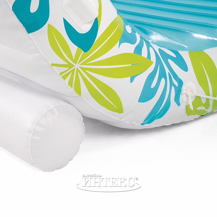 Фото к товару Надувной матрас-плот с навесом "Тропический лаундж" 224 х 150 х 165см, 56294 INTEX Надувной матрас-плот с навесом "Тропический лаундж" 224 х 150 х 165см, 56294 INTEX