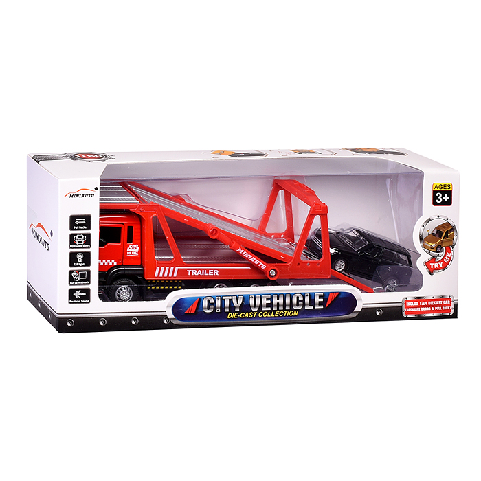 Автовоз 50010-1 с импортной машиной, в коробке