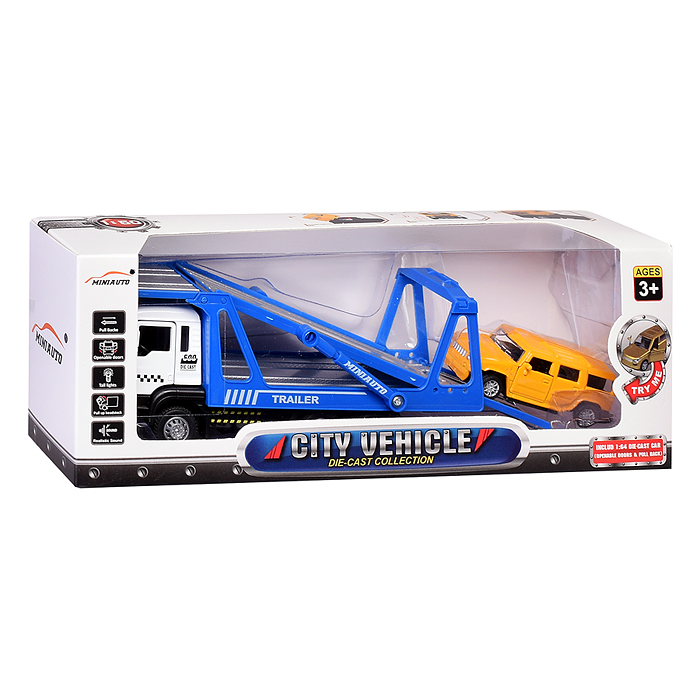 Автовоз 50010-1 с импортной машиной, в коробке