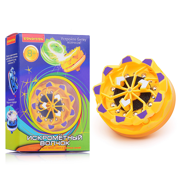 Волчок искромётный, BOX 5x4 см, цвет жёлтый. Волчок искромётный, BOX 5x4 см, цвет жёлтый.