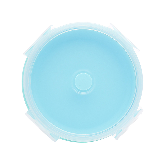 Фото к товару Ланчбокс складной герметичный круглый, 1200 мл, диаметр 18 см, высота 8 см, в сложенном ви Ланчбокс складной герметичный круглый, 1200 мл, диаметр 18 см, высота 8 см, в сложенном ви