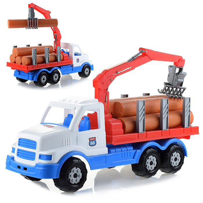 Автомобиль-лесовоз "Сталкер" (бело-синий) Автомобиль-лесовоз "Сталкер" (бело-синий)