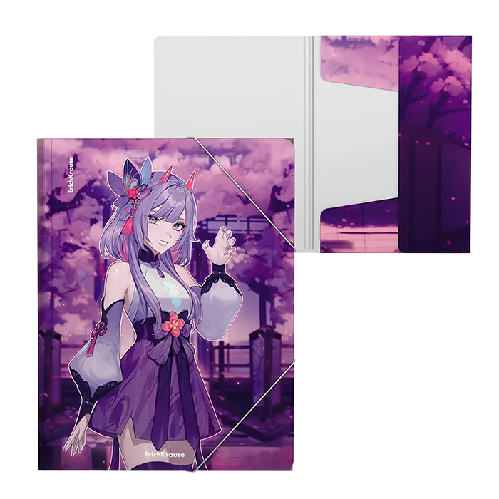 Папка на резинках пластиковая Manga (Lilac), A4 Папка на резинках пластиковая Manga (Lilac), A4