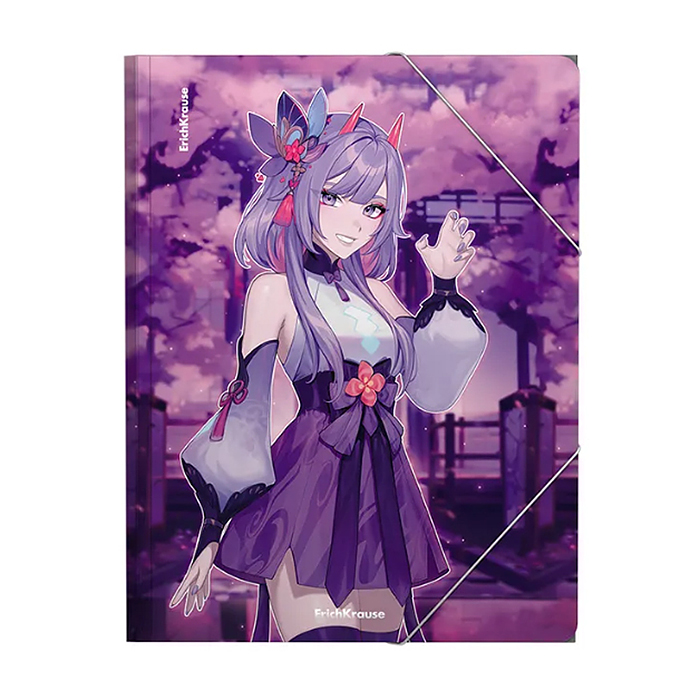 Фото к товару Папка на резинках пластиковая Manga (Lilac), A4 Папка на резинках пластиковая Manga (Lilac), A4