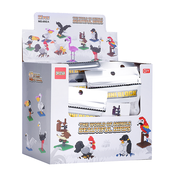 Конструктор 692A "Красивые птицы" в коробке