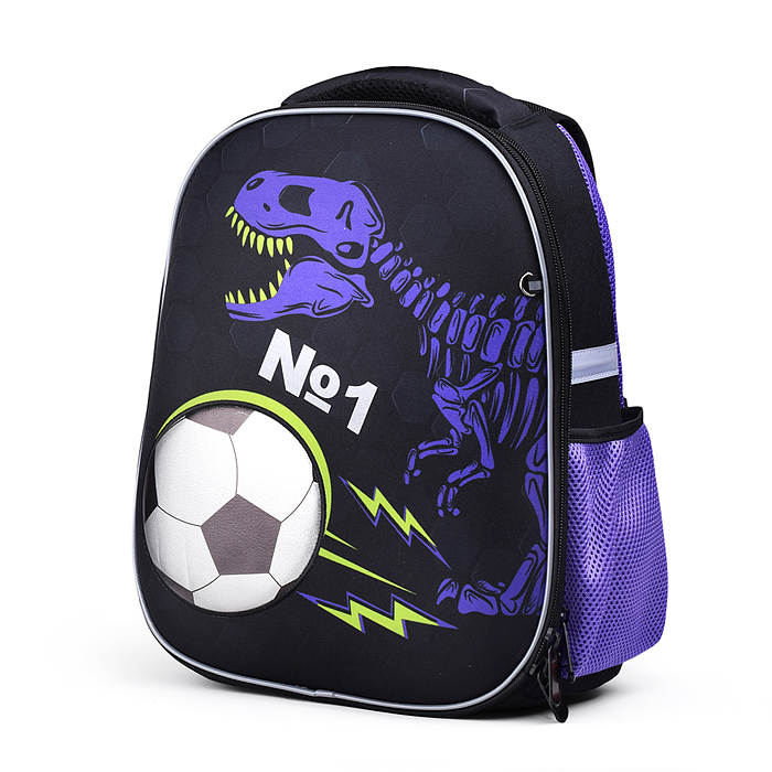 Рюкзак каркасный, Дино, формованный из полимеров, материал: нейлон, полиэстер, полноцветная печа