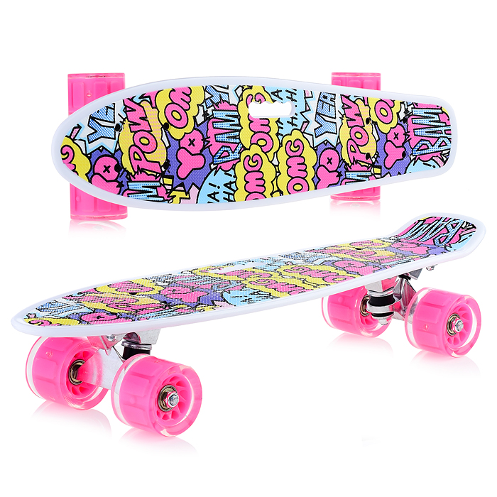 Фото к товару Скейт детский 3142-58, 55 см, колесо PU со светом Скейт детский 3142-58, 55 см, колесо PU со светом