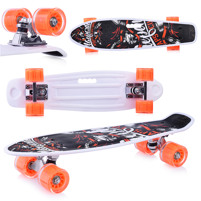 Фото к товару Скейт детский 3142-58, 55 см, колесо PU со светом Скейт детский 3142-58, 55 см, колесо PU со светом