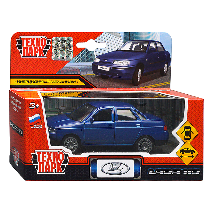 Фото к товару Машина металл LADA 110 12 см, двери, инерц., коробка Машина металл LADA 110 12 см, двери, инерц., коробка