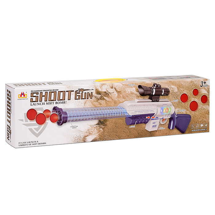 Фото к товару Ружье CH-053 "Выстрел" с мягкими шариками, в коробке Ружье CH-053 "Выстрел" с мягкими шариками, в коробке