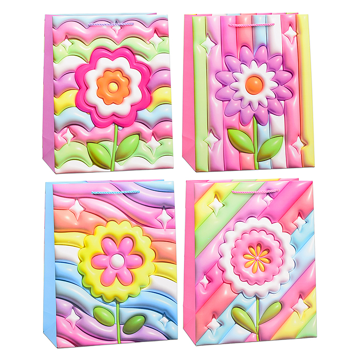 Пакет подарочный 00-6355 "Радужный цветок" 23х32х10 см Пакет подарочный 00-6355 "Радужный цветок" 23х32х10 см