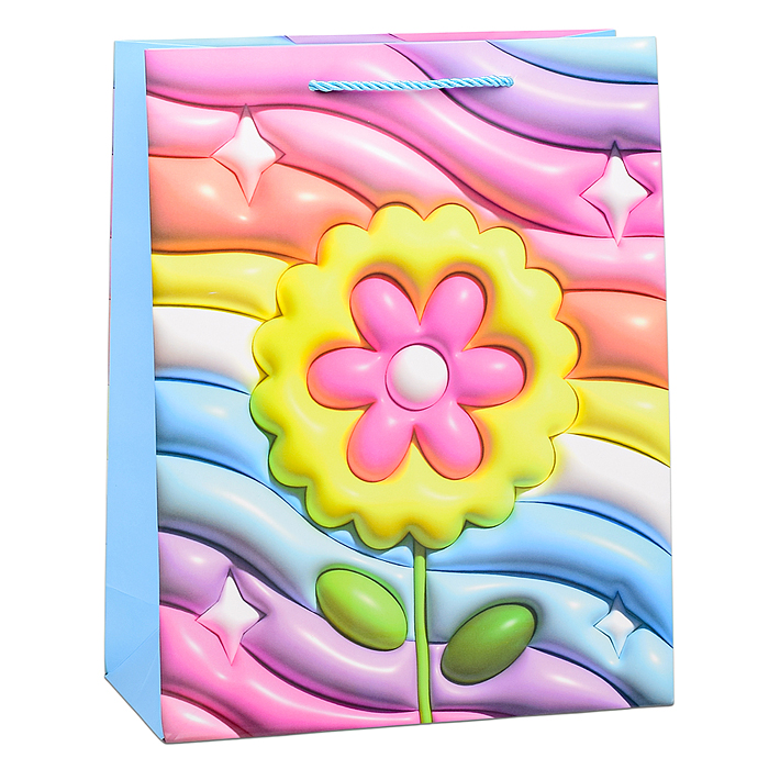 Фото к товару Пакет подарочный 00-6355 "Радужный цветок" 23х32х10 см Пакет подарочный 00-6355 "Радужный цветок" 23х32х10 см