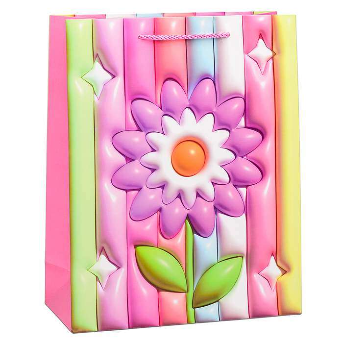Фото к товару Пакет подарочный 00-6355 "Радужный цветок" 23х32х10 см Пакет подарочный 00-6355 "Радужный цветок" 23х32х10 см