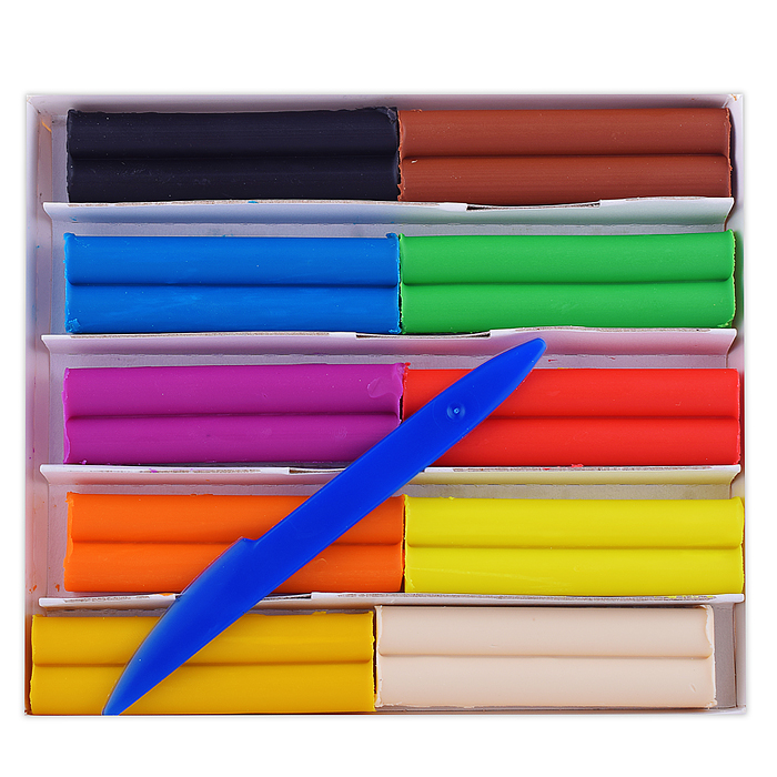 Фото к товару Пластилин восковой 10 цв. "Фантазия" Пластилин восковой 10 цв. "Фантазия"