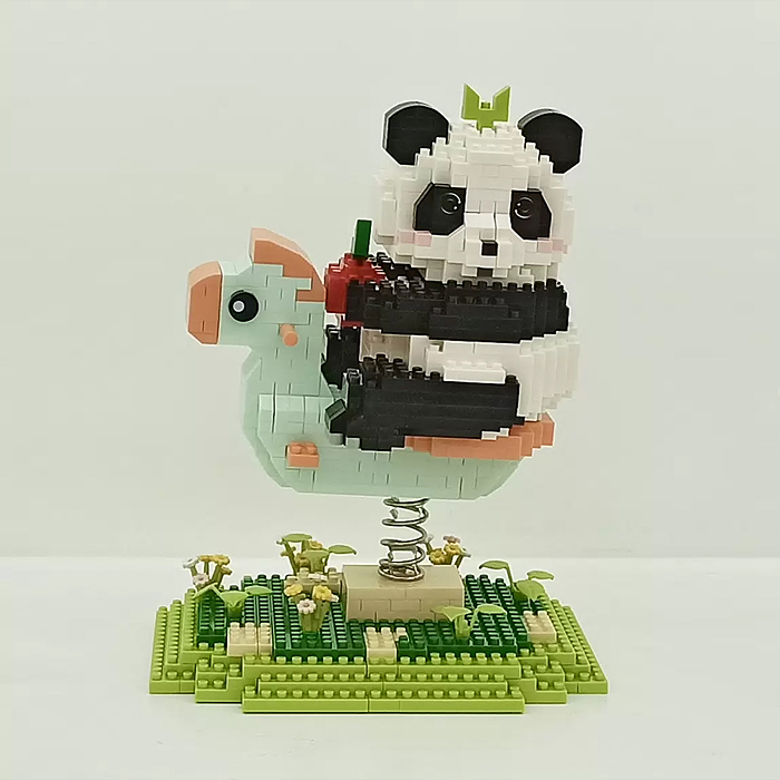 Конструктор 66551 "Панда на качели" 1000 дет., в коробке